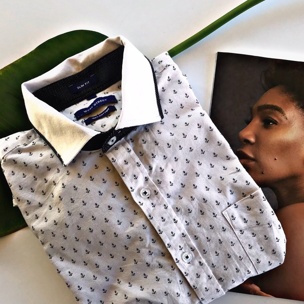 Anchor Button Up Long Sleeve